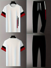 Men’s Casual Two-Piece Sportswear – T-Shirt & Trousers Set