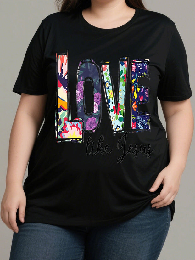 Words Floral Oversize T-Shirt