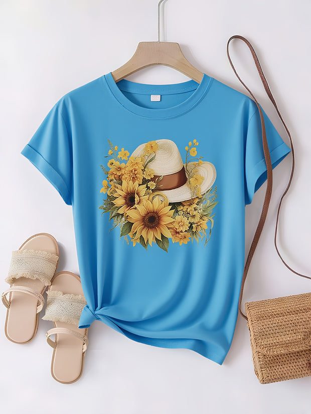 Women’s Cotton T-Shirt – Loose Fit Casual Short Sleeve Summer Top