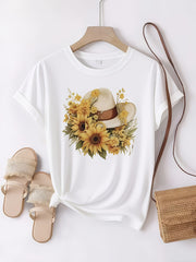 Women’s Cotton T-Shirt – Loose Fit Casual Short Sleeve Summer Top