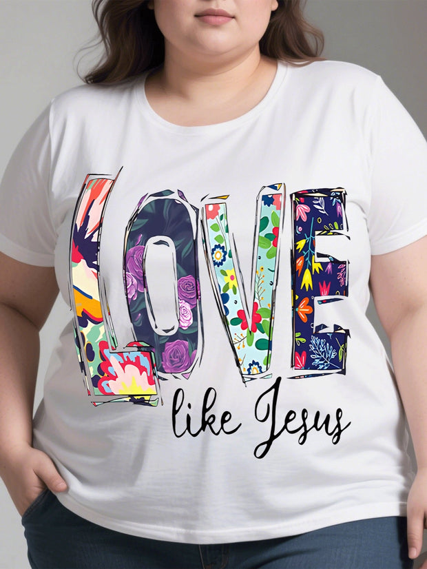 Words Floral Oversize T-Shirt