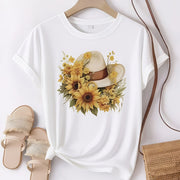 Women’s Cotton T-Shirt – Loose Fit Casual Short Sleeve Summer Top