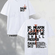 Isaiah 54:17 Men’s Cotton T-Shirt – Faith Graphic Short Sleeve Tee