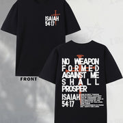 Isaiah 54:17 Men’s Cotton T-Shirt – Faith Graphic Short Sleeve Tee