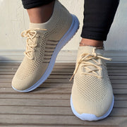 2025 Four-Season New Women'S Casual Breathable Knitted Sneakers, Fashionable And Everyday Versatile Light Running Shoes