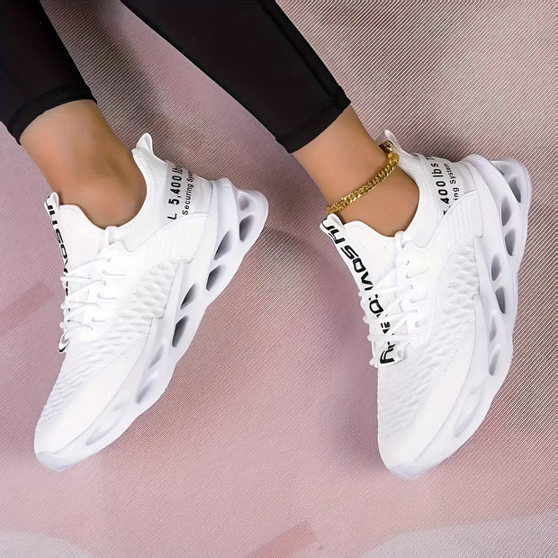 Women’s Mid-Top Platform Sneakers – Lace-Up Breathable Casual Sport Shoes All-Season