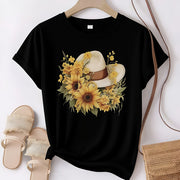 Women’s Cotton T-Shirt – Loose Fit Casual Short Sleeve Summer Top