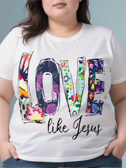 Words Floral Oversize T-Shirt