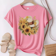 Women’s Cotton T-Shirt – Loose Fit Casual Short Sleeve Summer Top