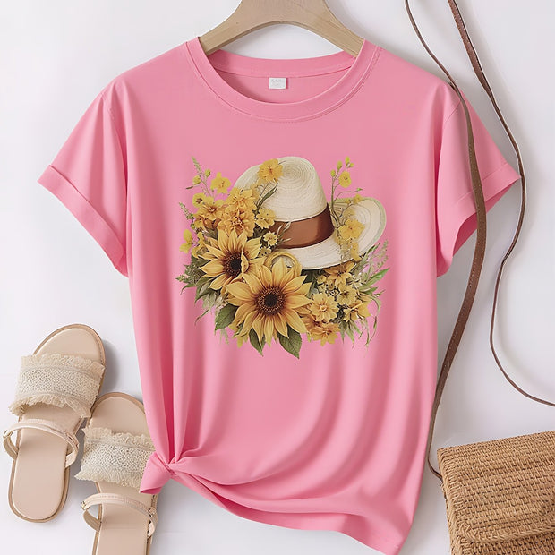 Women’s Cotton T-Shirt – Loose Fit Casual Short Sleeve Summer Top