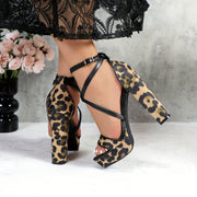 Women's Ankle Chunky Platform Heeled Sandals