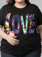 Words Floral Oversize T-Shirt