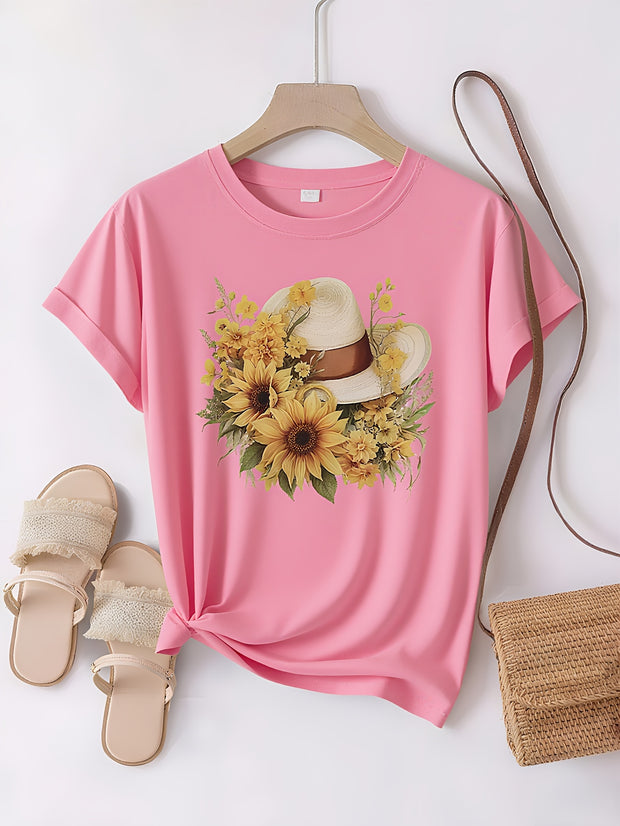 Women’s Cotton T-Shirt – Loose Fit Casual Short Sleeve Summer Top