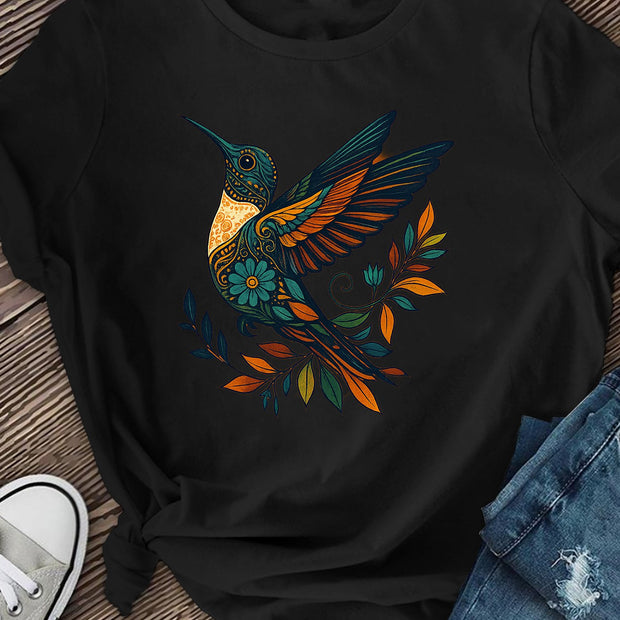 Women’s Dark Grey Bird Graphic T-Shirt – Casual Short Sleeve Top