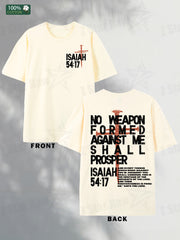 Isaiah 54:17 Men’s Cotton T-Shirt – Faith Graphic Short Sleeve Tee