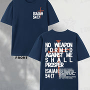 Isaiah 54:17 Men’s Cotton T-Shirt – Faith Graphic Short Sleeve Tee