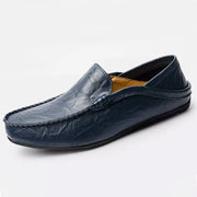 Men’s Leather Loafers – Breathable Slip-On Driving Shoes with Waterproof Split Leather Upper