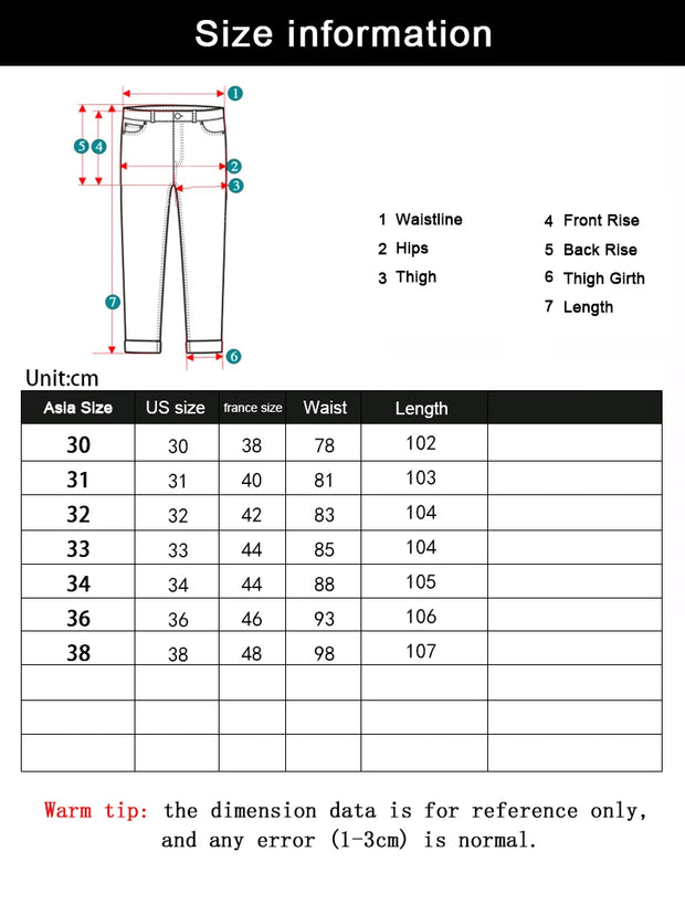 Men’s Slim-Fit Classic Jeans – Soft Stretch Denim Pants for Business & Casual Wear