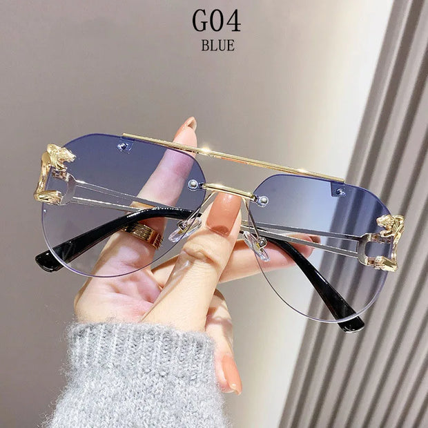 Rimless Designer Sunglasses