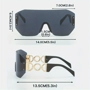 Oversized Rimless sunglasses