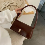 Women's Luxury Crossbody Shoulder Bag – Solid Color, Saddle Shape, PU Leather Purse