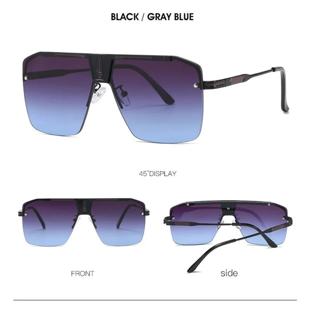 Oversized Rimless Sunglasses