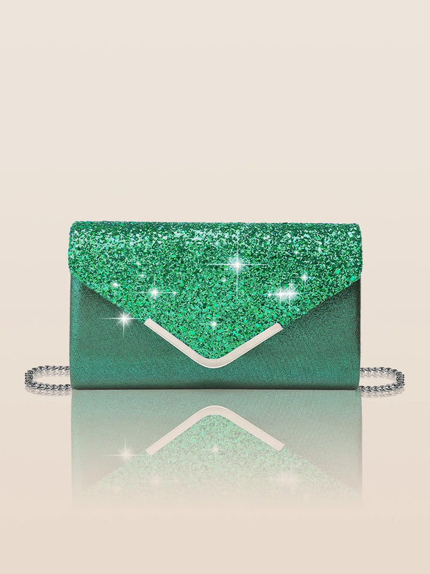 Glitter Bling,Shiny Elegant And Fashionable Envelope Clutch Bag, Party Wedding Handbag For Women Dinner Bag
