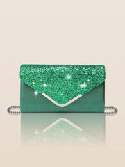 Glitter Bling,Shiny Elegant And Fashionable Envelope Clutch Bag, Party Wedding Handbag For Women Dinner Bag