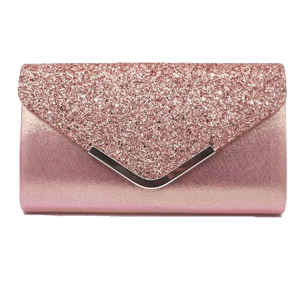 Glitter Bling,Shiny Elegant And Fashionable Envelope Clutch Bag, Party Wedding Handbag For Women Dinner Bag