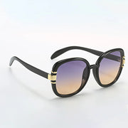 New In 2025 Sunglasses for Women Modern Fashion Purple Orange Gradient Decorative Glasses Transparent Plastic Frame Metal