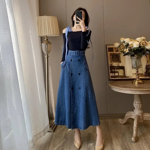 Temperament Casual Denim Dress for Women | Slim Hooded Vintage Cowboy Spring-Summer
