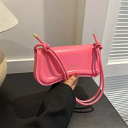 Ladies Shoulder Crossbody Bags  Women Underarm Bags Solid Color Small Top-handle Bags Purse Female Daily Handbags PU Leather