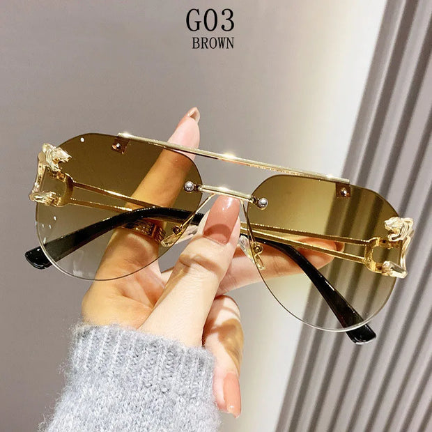 Rimless Designer Sunglasses