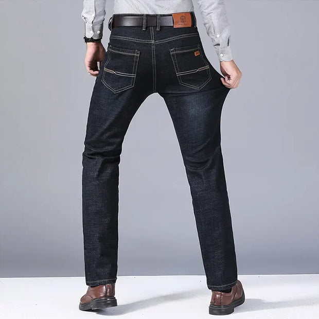 Men’s Slim-Fit Classic Jeans – Soft Stretch Denim Pants for Business & Casual Wear