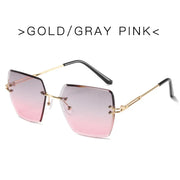 Fashion Oversized Rimless Sunglasses