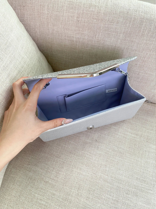 Glitter Bling,Shiny Elegant And Fashionable Envelope Clutch Bag, Party Wedding Handbag For Women Dinner Bag
