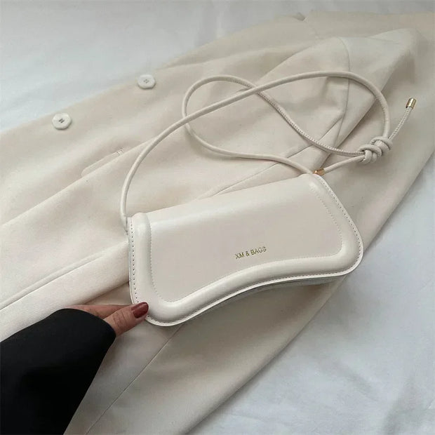 Ladies Shoulder Crossbody Bags  Women Underarm Bags Solid Color Small Top-handle Bags Purse Female Daily Handbags PU Leather