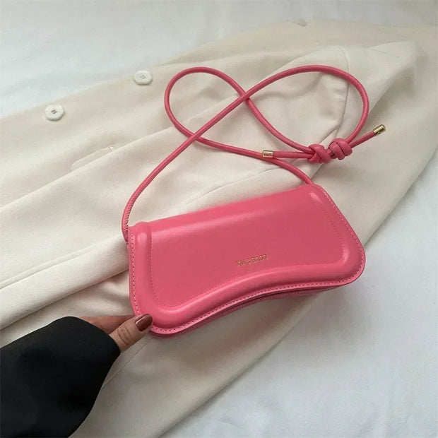 Ladies Shoulder Crossbody Bags  Women Underarm Bags Solid Color Small Top-handle Bags Purse Female Daily Handbags PU Leather