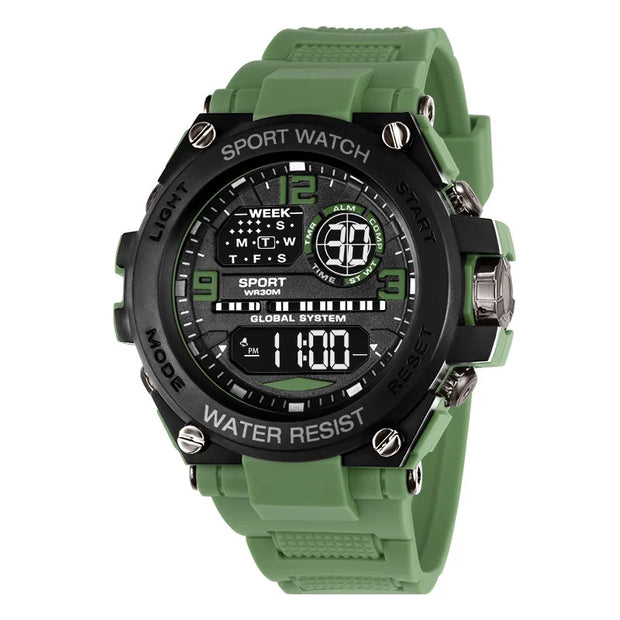 Men’s Rugged Digital Sports Watch – Waterproof Outdoor Chronograph with Alarm & Calendar