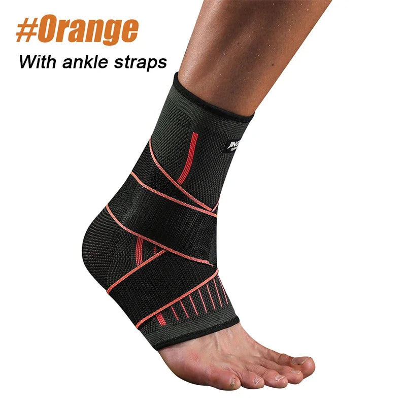 1PCS Ankle Brace Compression Sleeve with Adjustable Straps