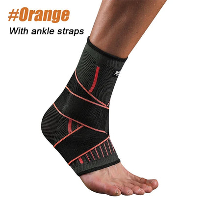 1PCS Ankle Brace Compression Sleeve with Adjustable Straps