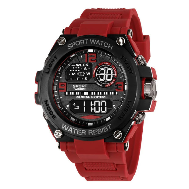 Men’s Rugged Digital Sports Watch – Waterproof Outdoor Chronograph with Alarm & Calendar