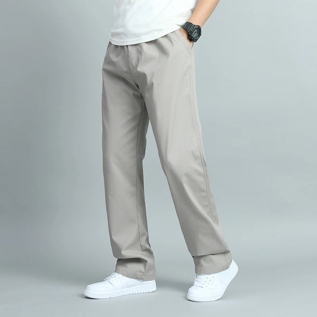 Big Size Men’s Cotton Trousers – Loose Fit Jogger Pants with Pockets