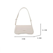 Ladies Shoulder Crossbody Bags  Women Underarm Bags Solid Color Small Top-handle Bags Purse Female Daily Handbags PU Leather