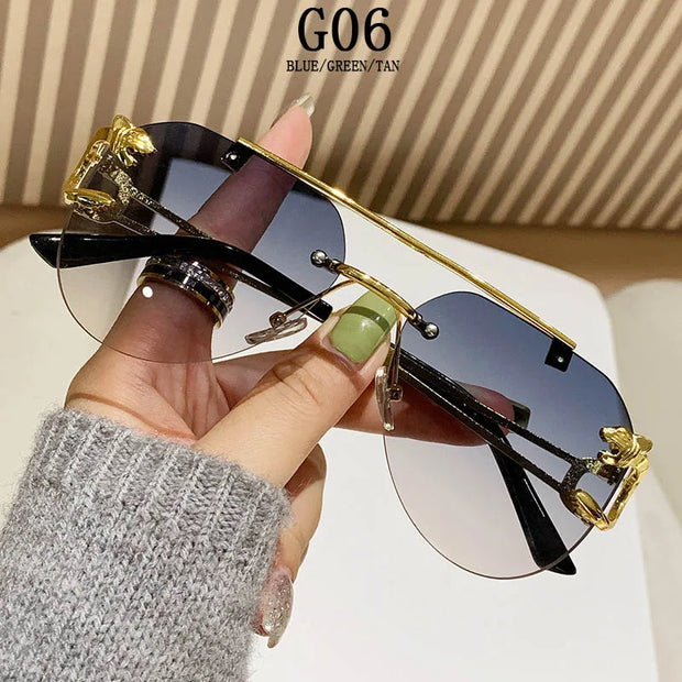 Rimless Designer Sunglasses