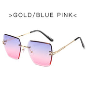 Fashion Oversized Rimless Sunglasses