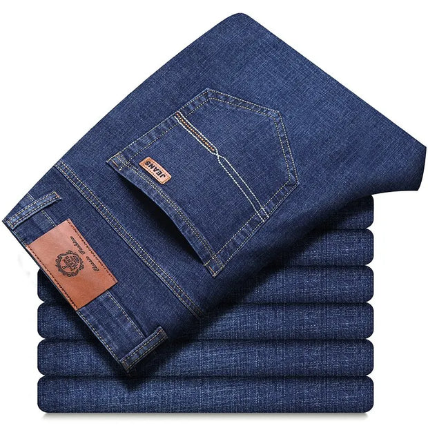 Men’s Slim-Fit Classic Jeans – Soft Stretch Denim Pants for Business & Casual Wear