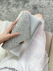 Glitter Bling,Shiny Elegant And Fashionable Envelope Clutch Bag, Party Wedding Handbag For Women Dinner Bag