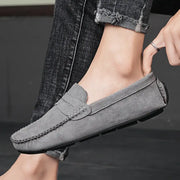Men’s Faux Suede Slip-On Loafers – Breathable Driving & Walking Shoes