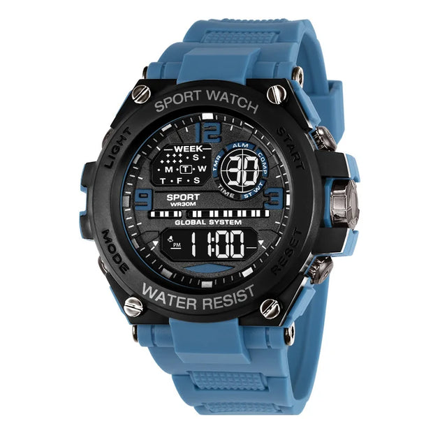 Men’s Rugged Digital Sports Watch – Waterproof Outdoor Chronograph with Alarm & Calendar